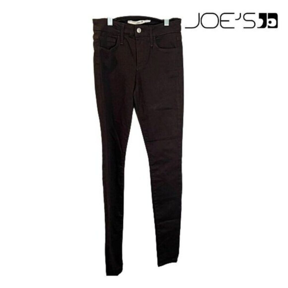 Joes Womens‎ Skinny Jeans Size 24 Fudge Brown Denim Stretch Mid-Rise